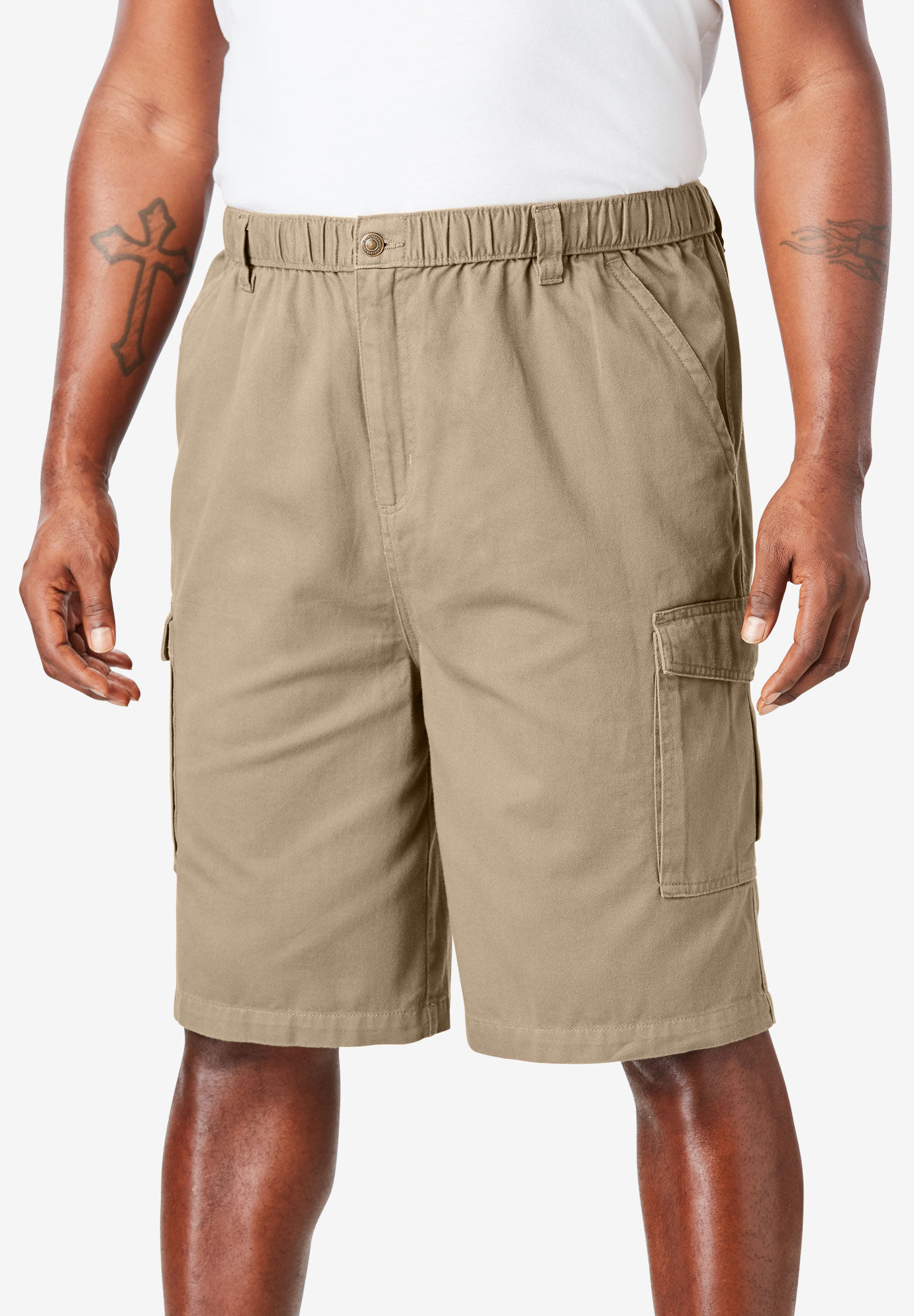 Gray KINGSIZE Men's Big & Tall Cargo Shorts #5535 XXL Tall NWT